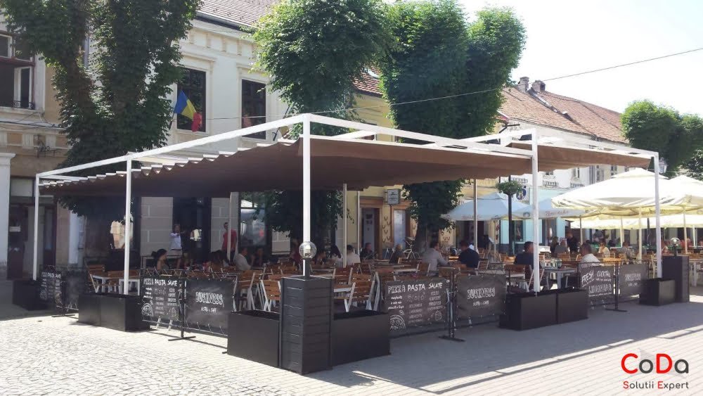 Pergola retractabila terasa horeca cluj