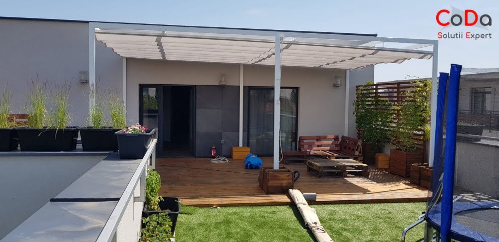 Pergola retractabila de aluminu cu picioare cluj 1