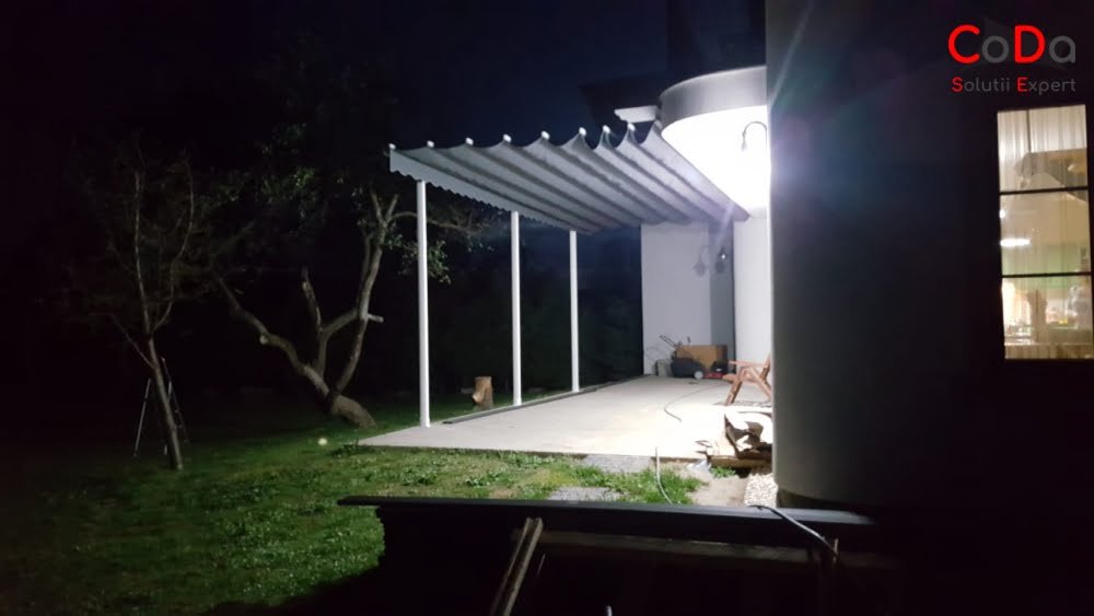 Pergola retractabila manuala cu 2 picioare cluj sighet maramures