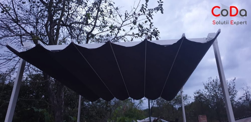 Pergola retractabila manuala