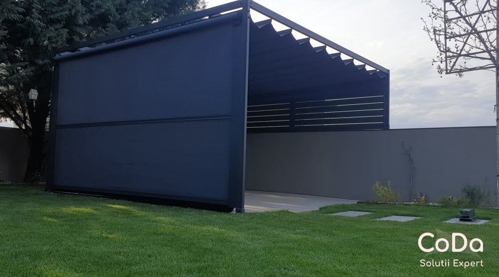 Pergola retractabila cu falduri coda 1