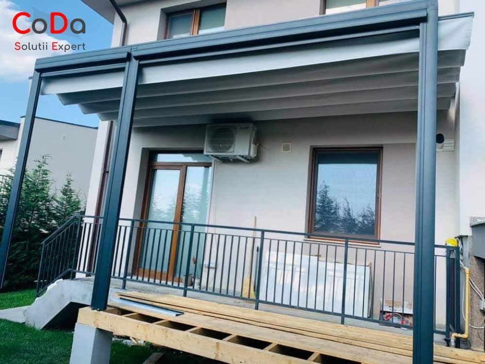 Pergola retractabila manuala si screenzip coda 1