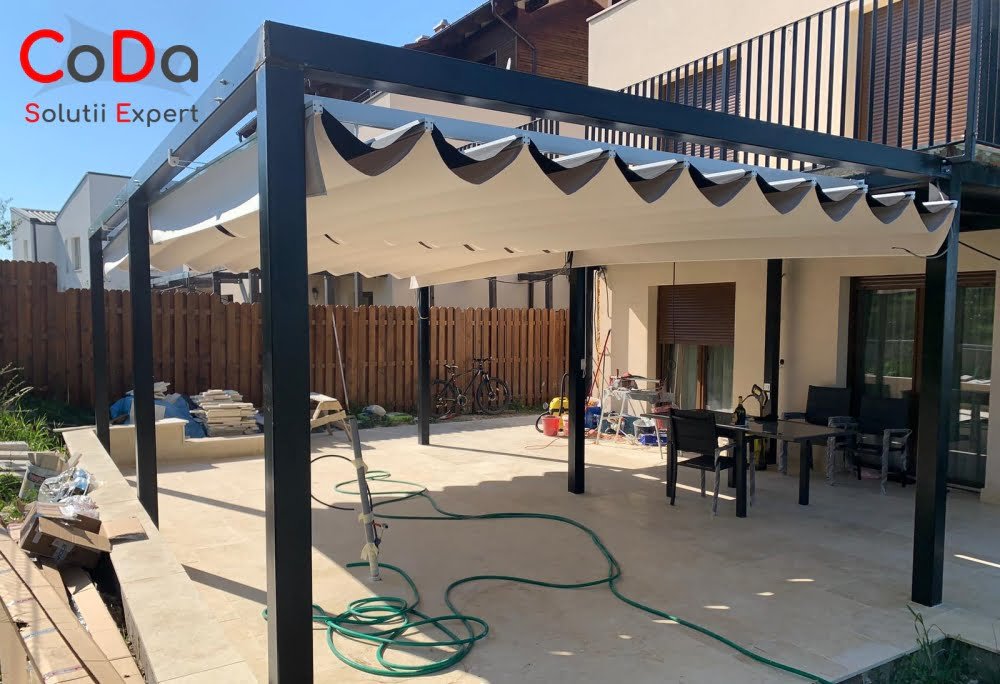 Pergola retractabila material dublu coda cluj