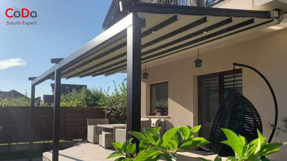 Pergola retractabila all season membrana coda