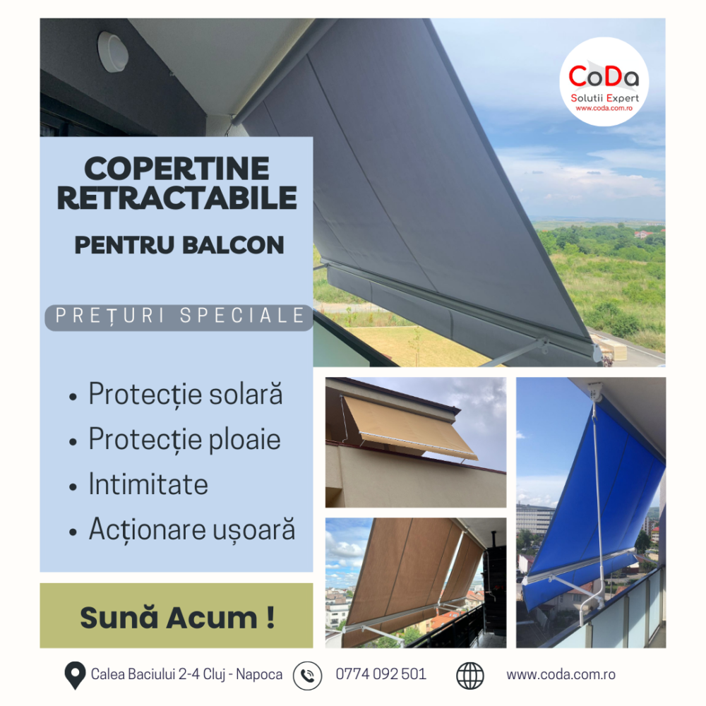 Copertine retractabile pentru balcon